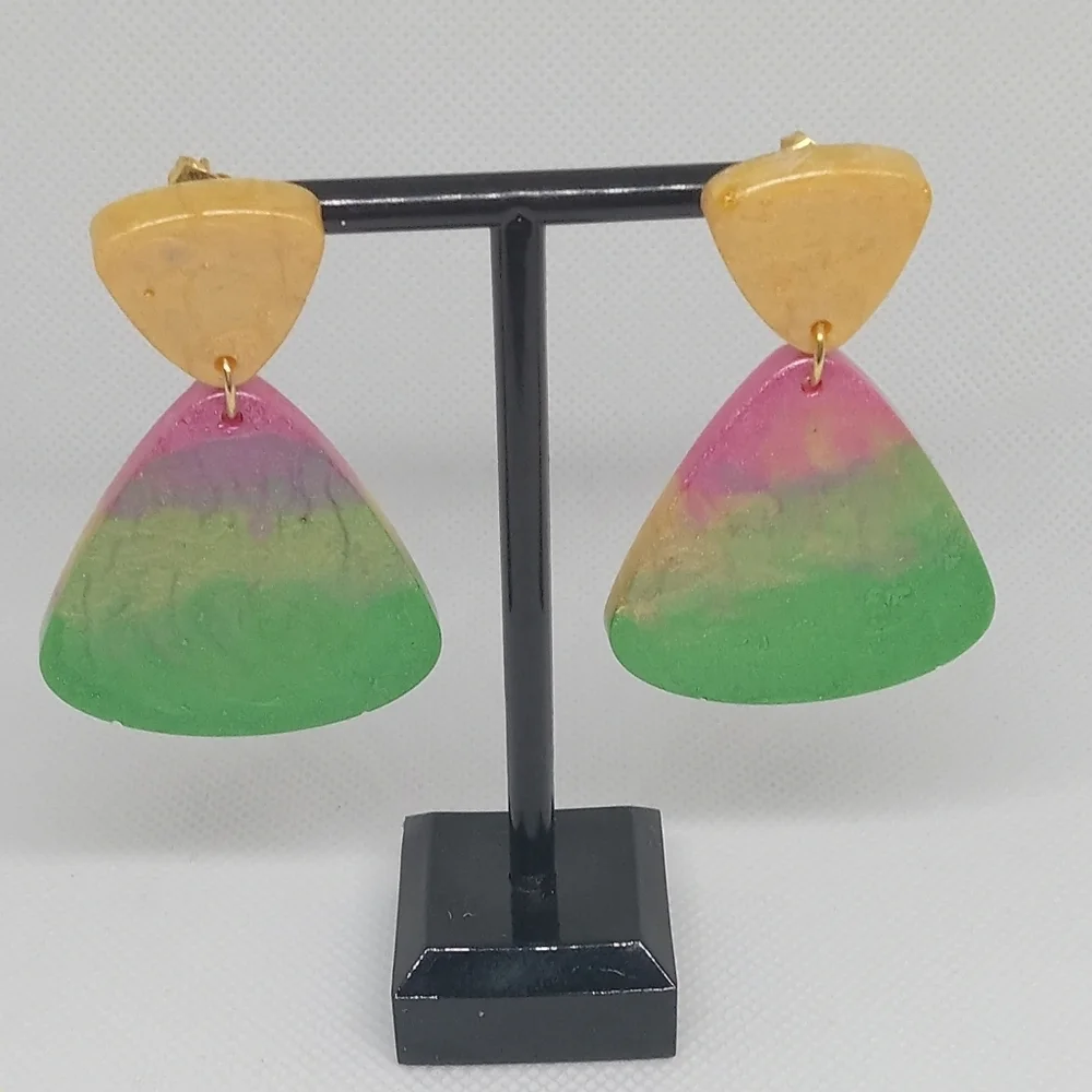 Hand Crafted vibrant earrings